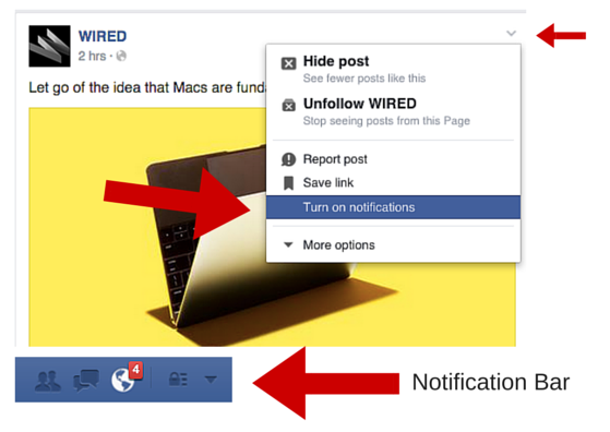 Screenshot - Turn on Notifications Facebook